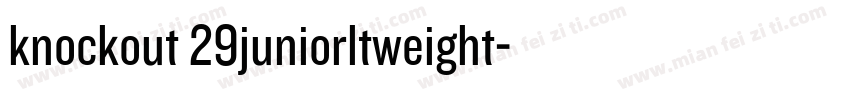 knockout 29juniorltweight字体转换
